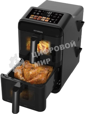 Аэрогриль Hyundai HYF-9084 черный, 3000 Вт, 12 л, сенсор, 11 программ