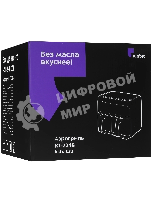 Аэрогриль Kitfort КТ-2248 черный, 2850 Вт, 7.6 л, сенсор, 6 программ