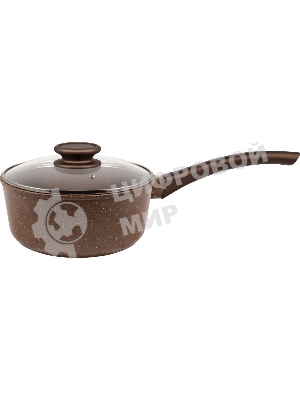 Ковш Maunfeld Carmel MF18CRM01SP из литого алюминия со стеклянной крышкой, 18 см, 1,6 л