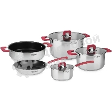 Набор 8 предметов Rondell RDS-1662, Кастрюли с/кр 20 см (3,0 л), 24 см (5,6 л), ковш с/кр 16 см (1,4 л), сотейник б/кр 2