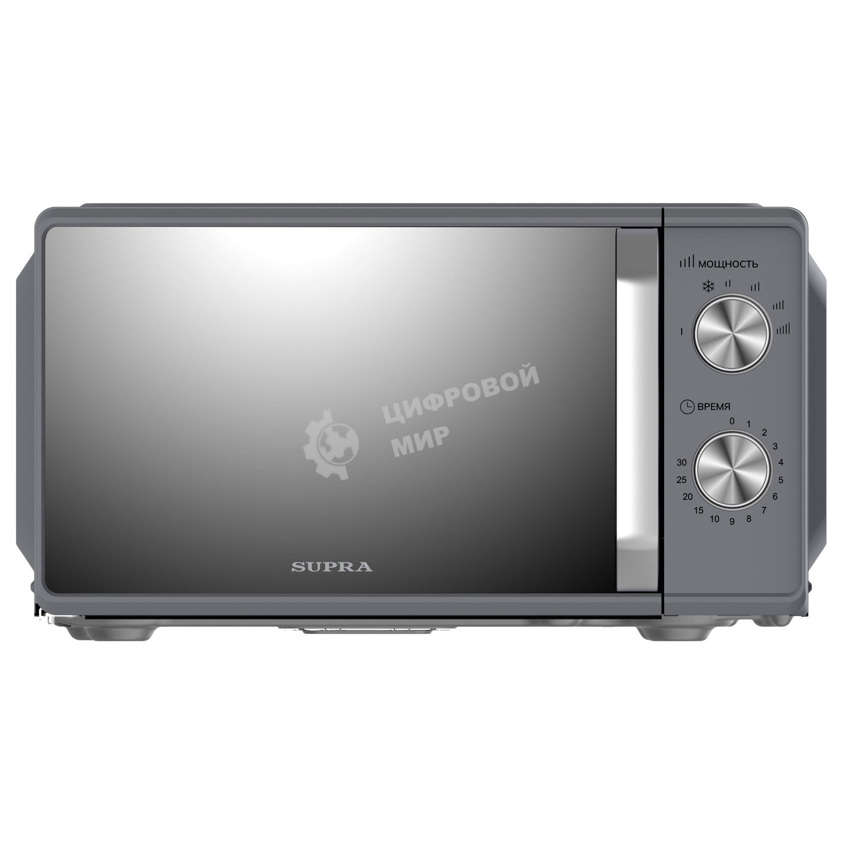 Микроволновая печь Supra 20MS55 графит, 20 л, 700 Вт, переключатели - поворотный механизм