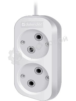 Удлинитель бытовой Defender B220 - 2 роз х 2 м, белый