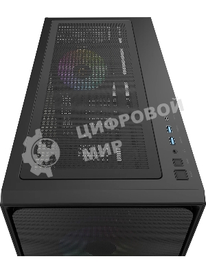 Корпус Ocypus Delta C70 BK ARGB, Midi-Tower, чёрный, 4 x 120 мм
