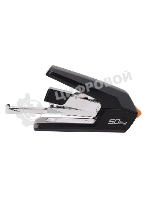 Степлер настольный Deli E0371black Exceed 24/6 26/6 26/8 (50 листов) снижение усилия, черный, 100 скоб, коробка