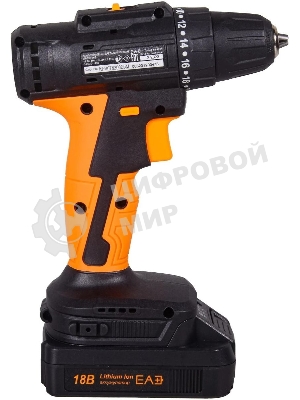 Дрель-шуруповерт Вихрь ДА-18Л-2К/Б, 18 В, 2 Ач, 45 Нм, щеточный