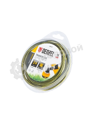 Леска для триммера Denzel двухкомпонентная квадратная, 2,4мм х 15м, блистер SkyCutter