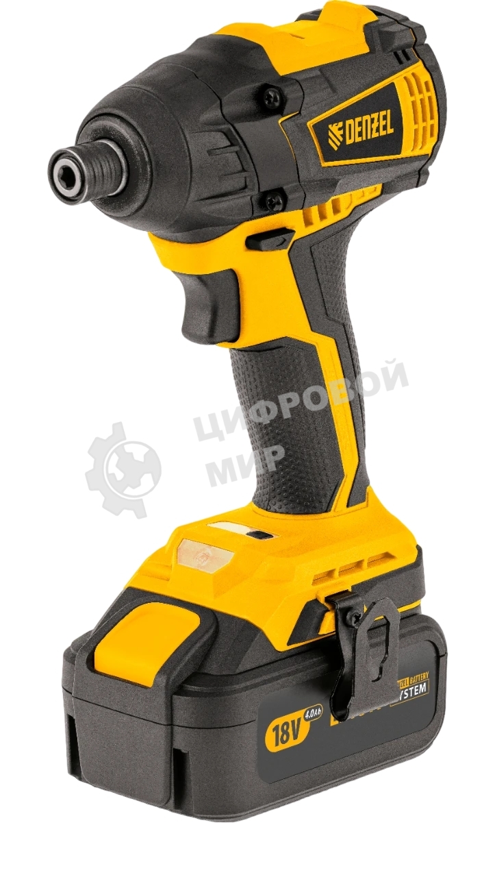 Винтоверт ударный аккумуляторный бесщет Denzel CID-IB-200 18В Li-Ion