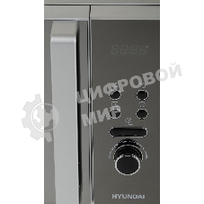 Микроволновая печь Hyundai HYM-D3002 серебристый, 20 л, 700 Вт, переключатели - кнопки, поворотный механизм