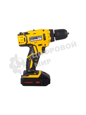 Дрель-шуруповерт Eurolux ДА-16/2Li, 16 В, 1.5 Ач, 30 Нм, щеточный
