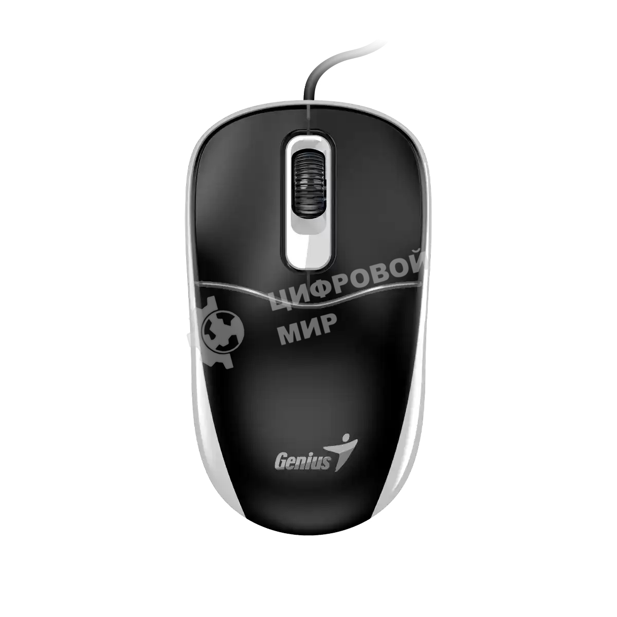 Мышь проводная Genius DX-111 черно-серый, 1200 dpi, USB, кнопки - 3