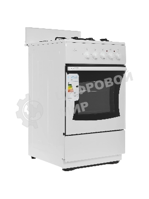 Плита комбинированная Flama RK 2201 W белый, конфорок 2 газовых и 2 электрических, духовка 50 л, 50 см x 85 см x 54 см