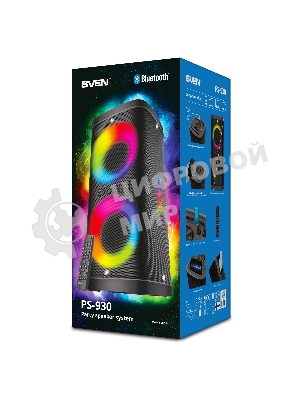 Мобильные колонки SVEN PS-930 2.0 черные 2x75 W Bluetooth