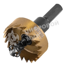 Коронка по металлу Denzel HSS, 38 мм, нитридтитановое покрытие