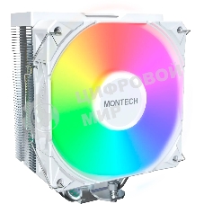 Устройство охлаждения(кулер) Montech NX400 ARGb Soc-AM5/AM4/1200/1700/1851 белый 4-pin 34.17dB Al+Cu 220W Ret (NX400ARGbWH)