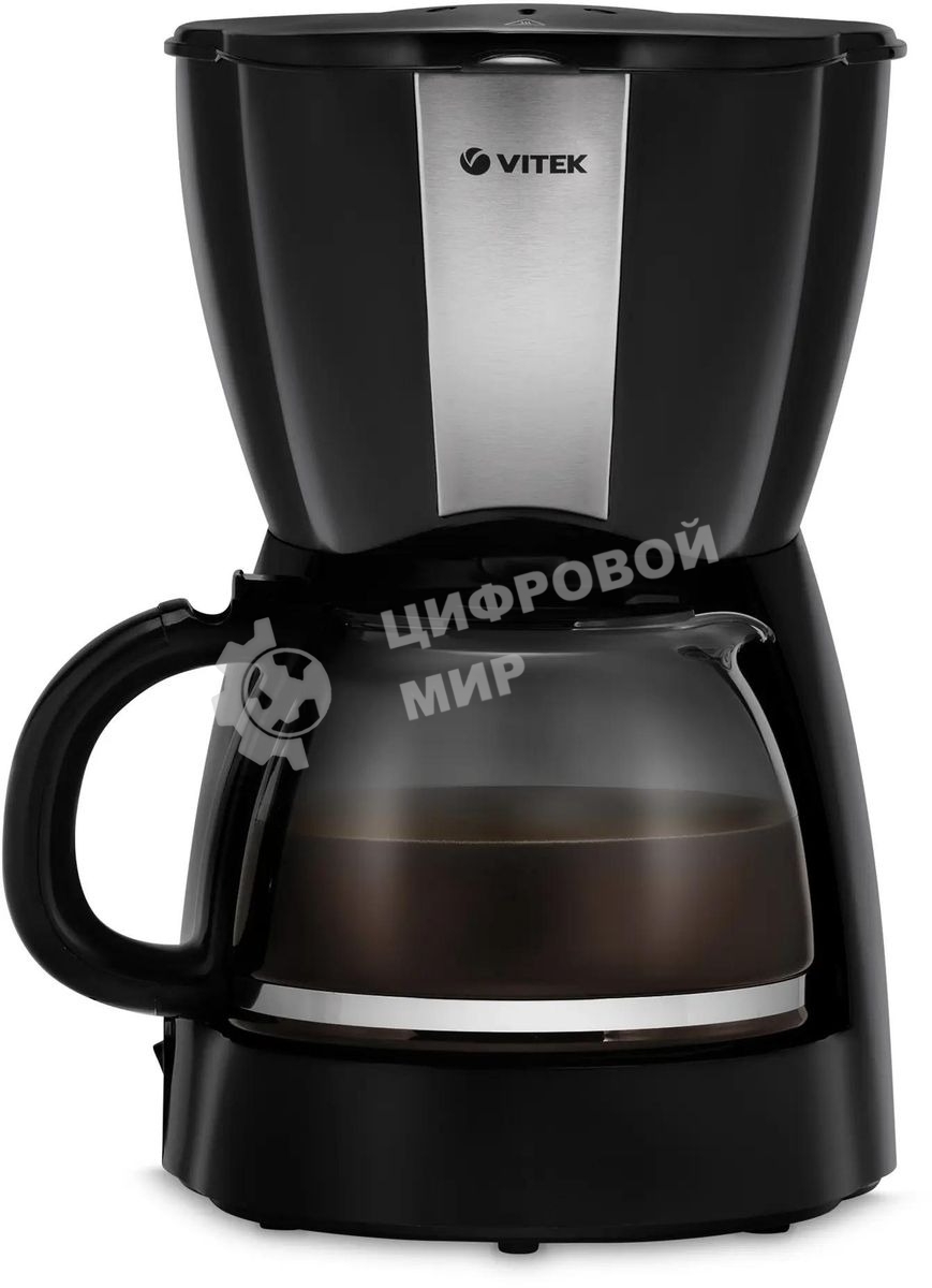 Кофеварка капельная Vitek VT-1503 черный, исп. кофе - молотый, 1.2 л, 900 Вт.