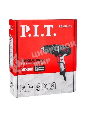 Дрель-шуруповерт P.I.T. PBM10-C3, 400Вт, 35 Нм, щеточный