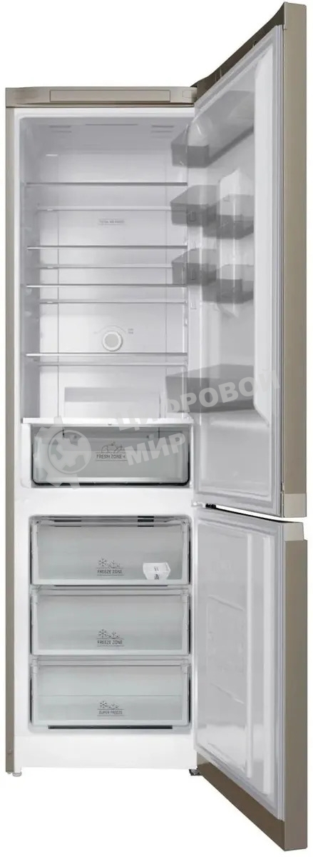 Холодильник Hotpoint HT 6200 BZ бронзовый двухкамерный 240/83л морозилка снизу, No Frost