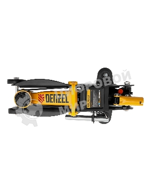 Домкрат гидравлический подкатной с фиксатором Denzel 2 т, 130-330 мм, в кейсе