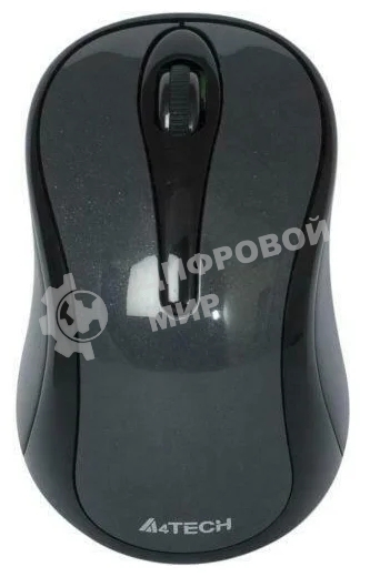 Мышь беспроводная A4Tech G3-280A серый/черный, 1200 dpi, радиоканал, USB, кнопки - 3