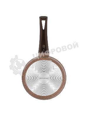 Ковш Maunfeld Carmel MF18CRM01SP из литого алюминия со стеклянной крышкой, 18 см, 1,6 л