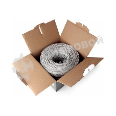 Кабель Cablexpert, UTP5e, 4 пары, 0.51 мм, CCA, однож., 305 м, серый