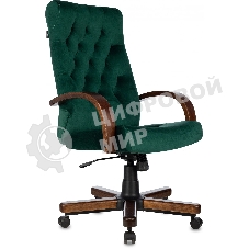 Кресло Бюрократ T-9928WALNUT Fabric Italia Green зеленый, ткань