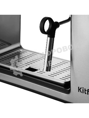 Кофеварка рожковая Kitfort КТ-7515 серебристый, исп. кофе - молотый, 1 л, 1450 Вт, 15 бар