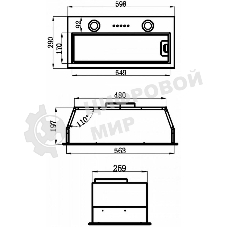 Вытяжка встраиваемая Maunfeld Thames 601M черный, 60 см, 520 куб. м/ч, 45 дБ