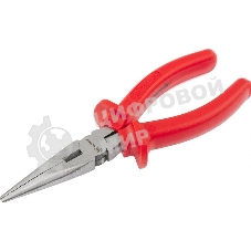 Длинногубцы Matrix Econom, 160 мм, прямые шлифованные, пластмассовые рукоятки