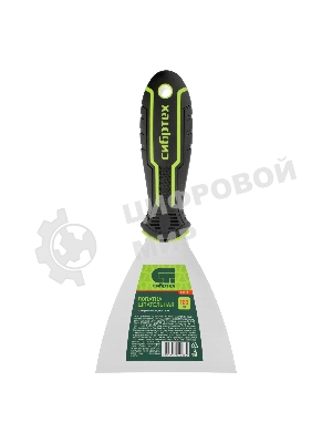 Шпательная лопатка из нержавеющей стали Сибртех 100 мм, двухкомпонентная рукоятка