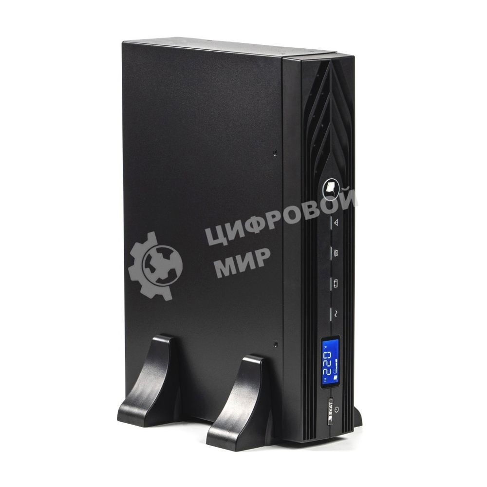 Источник бесперебойного питания (489) Бастион SKAT-UPS 1500ВА/1350Вт RACK 2U/On-Line/3хАКБ(40-120А·ч)/220В/SNMP slot/5 л.г./МИНПРОМТОРГ реестр (an.SMT1500RMI2U)