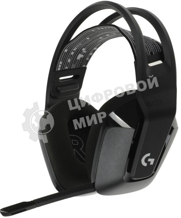 Гарнитура Logitech G733 чёрный, беспроводная, 2.4 ГГц, до 29 ч, LIGHTSYNC RGB