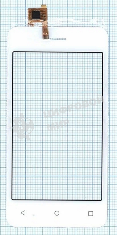 Сенсорное стекло (тачскрин) для Fly FS406 Stratus 5, белое