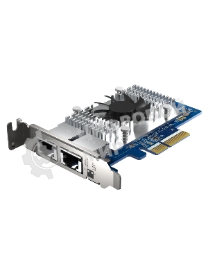 Сетевая карта QNAP QXG-10G2T-X710 LAN Expansion Card, PCIe Gen 3, Two 10GbE (10G/5G/2.5G/1G/100M)) Ports with SR-IOV and iSCSI, Block-based, Supports Multiple Virtual Disk Modes