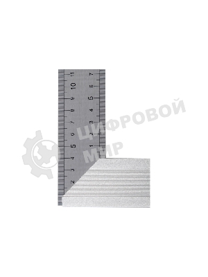 Угольник Denzel стальной, нержавеющая сталь, градуировка, алюминиевое основание, 400 мм