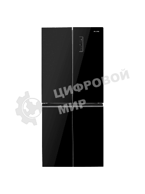Холодильник Maunfeld MFF183NFBE черный трехкамерный инвертор 270/135л морозилка снизу, Total NoFrost, Side by Side