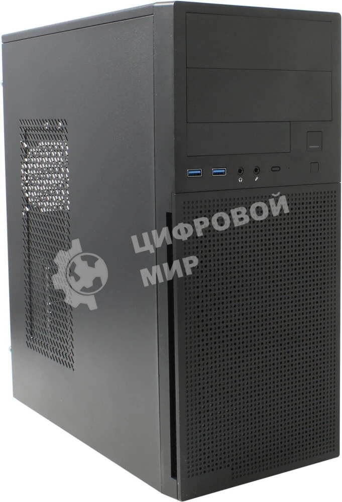 Компьютерный корпус MidiTower Powerman DA815BK черный PMP-500ATX-F 2*USB 3.0 ATX