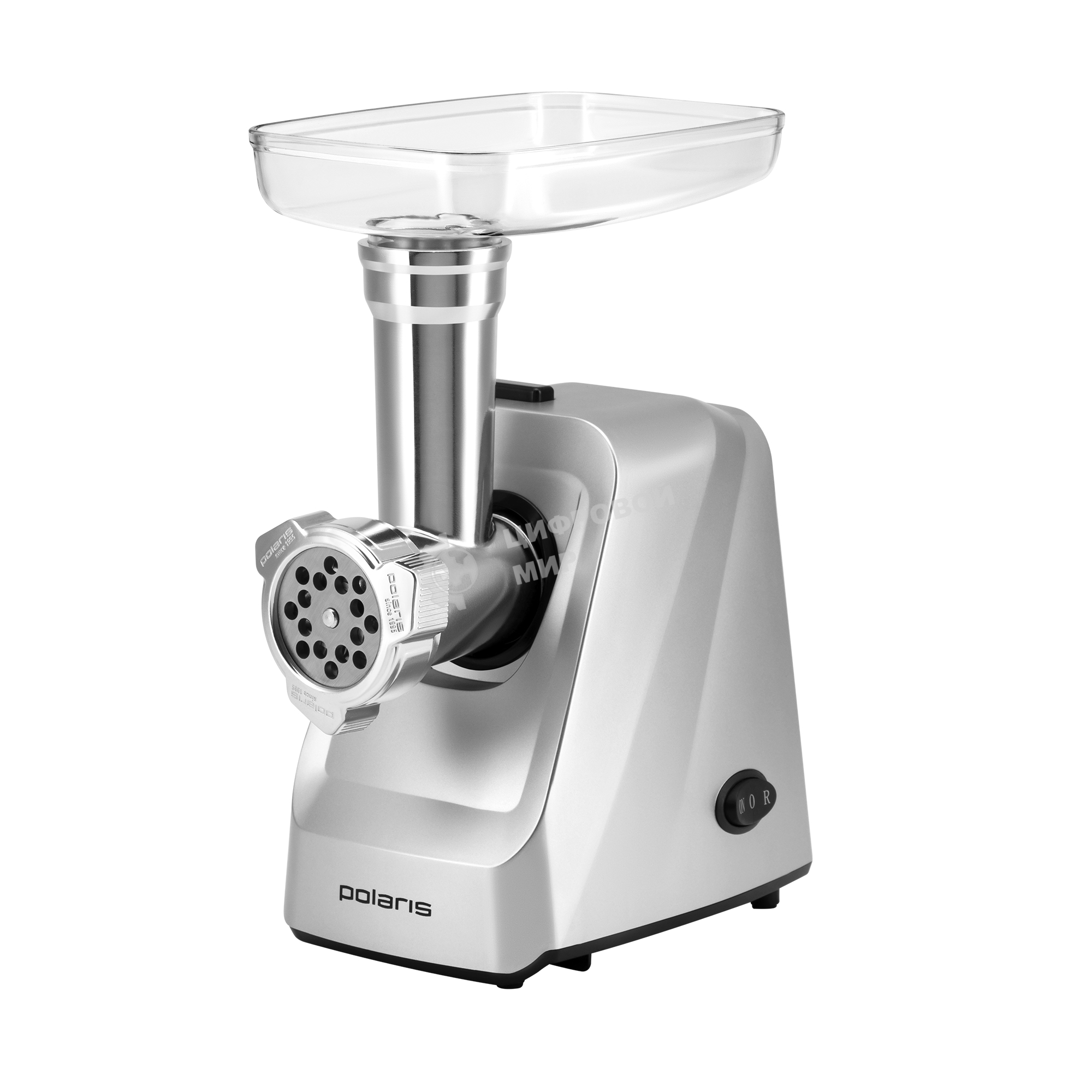 Мясорубка электрическая Polaris PMG 1854 RUS графит, 1800 Вт, 2.0 кг/мин, реверс, защита от перегрузки, насадки - 7