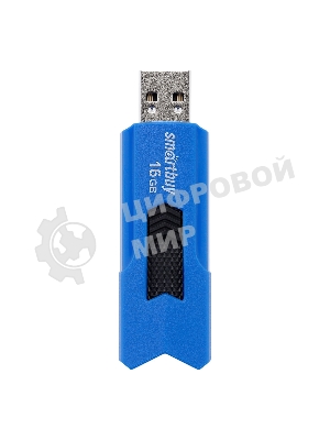 Флешка USB Smartbuy STREAM Blue (SB16GbST-B), 16Gb, USB 2.0, R/W 25/15, синий/черный