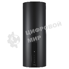 Вытяжка KORTING KHC 35969 DN Cylinder, настенная, 35 см, производительность 900 м3/ч, 3 режима, сенсорное управление, таймер, обратный клапан, LED освещение, угольный фильтр KIT 0286 (опция), BLDC мотор, черный