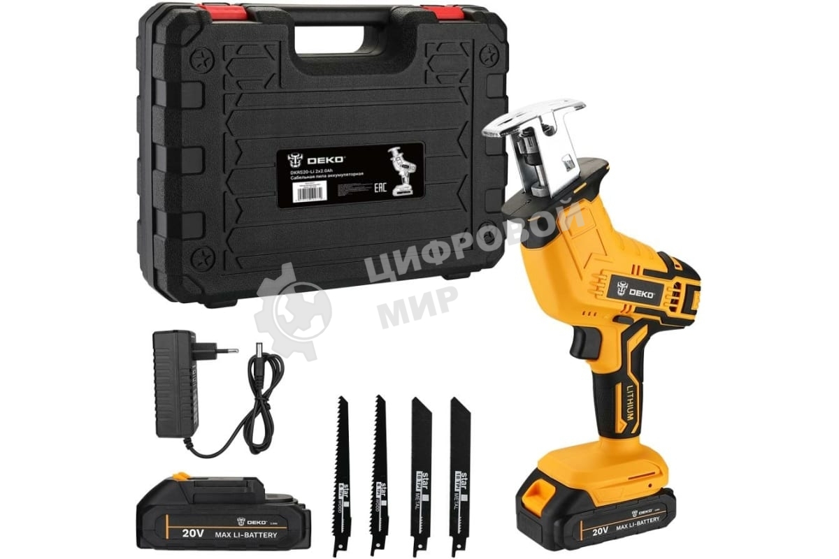 Сабельная пила Deko DKRS20-Li аккум. 2600ход/мин (063-4311)