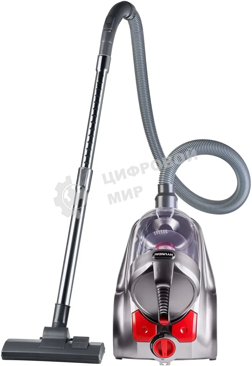 Пылесос Hyundai HYV-C4500 темно-серый, 380/2400 Вт, уборка сухая, пылесборник контейнер 3.5 л