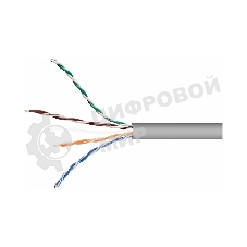 Кабель Cablexpert, UTP5e, 4 пары, 0.51 мм, CCA, однож., 305 м, серый