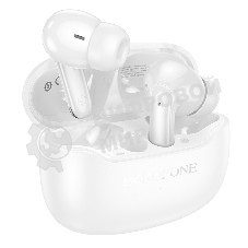 Наушники TWS BOROFONE FQ1 белый, внутриканальные, Bluetooth, сенсорное управление, до 4 ч