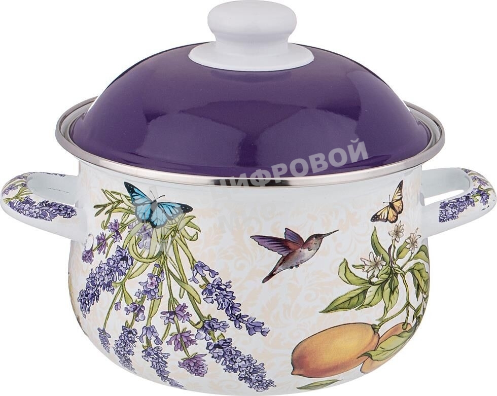 Кастрюля AGNESS 934-546 Прованс лимоны, 2.0 л