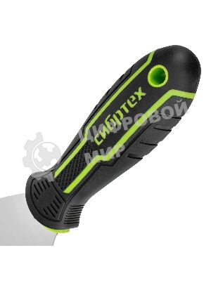 Шпательная лопатка из нержавеющей стали Сибртех 100 мм, двухкомпонентная рукоятка