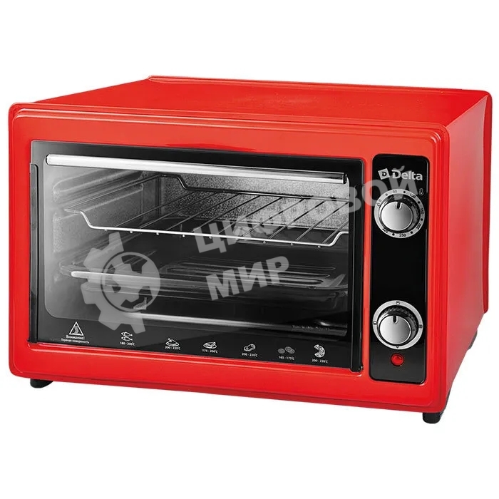 Мини-печь Delta D-0122 красная
