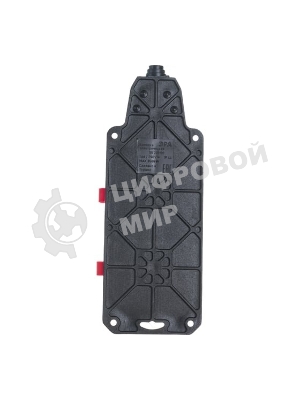 Колодка каучуковая ЭРА с/з 2 гн 16A IP44 красная (12/120/720)