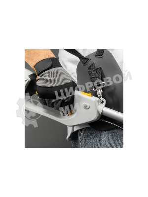 Триммер электрический Kranz KR-1400, 1400Вт, 420/255мм, катушка+диск, разборная штанга