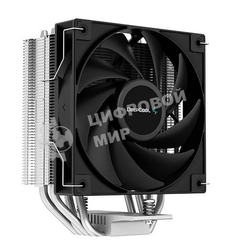Кулер для процессора DEEPCOOL AG400 черный, 120 мм, алюминий/медь, 2000 об/мин, 31.6 дБ, 4 pin, 220 Вт, 150 мм